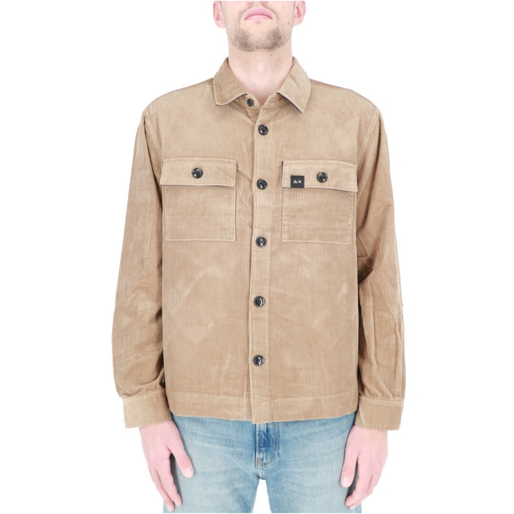 Camicia Sun 68 Uomo Overshirt Corduroy 16 BEIGE