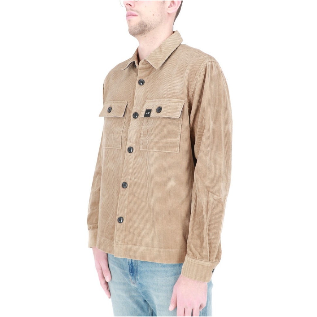 Camicia Sun 68 Uomo Overshirt Corduroy 16 BEIGE