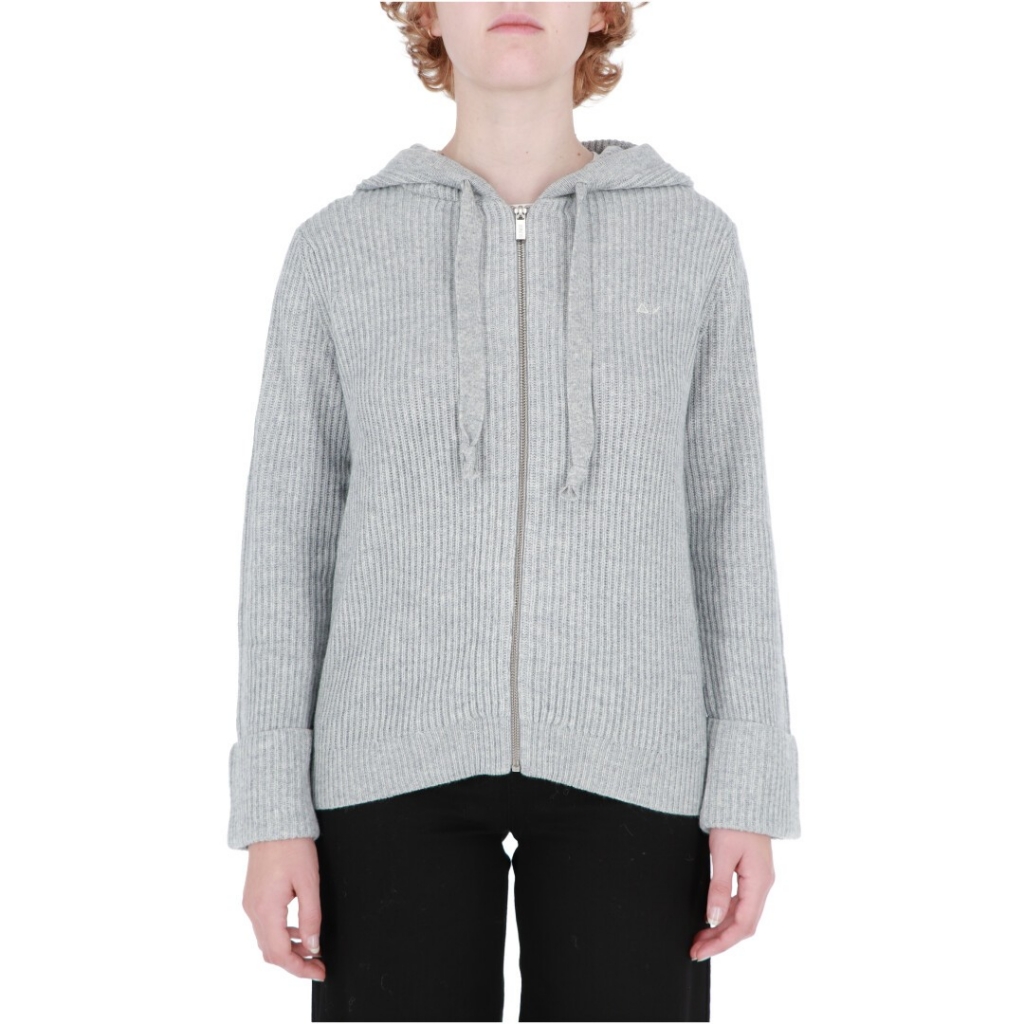 Maglia Sun 68 Donna Hoody Zip Macro 34 GRIGIO MEDIO