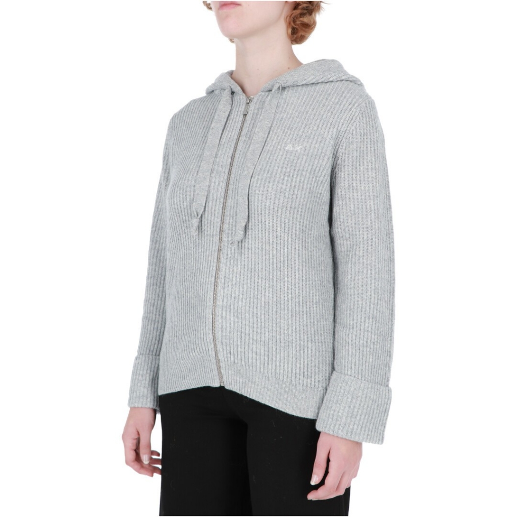 Maglia Sun 68 Donna Hoody Zip Macro 34 GRIGIO MEDIO