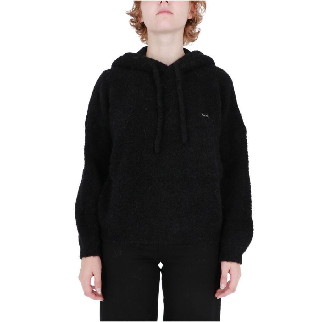 Maglia Sun 68 Donna Hoody Boucle 11 NERO