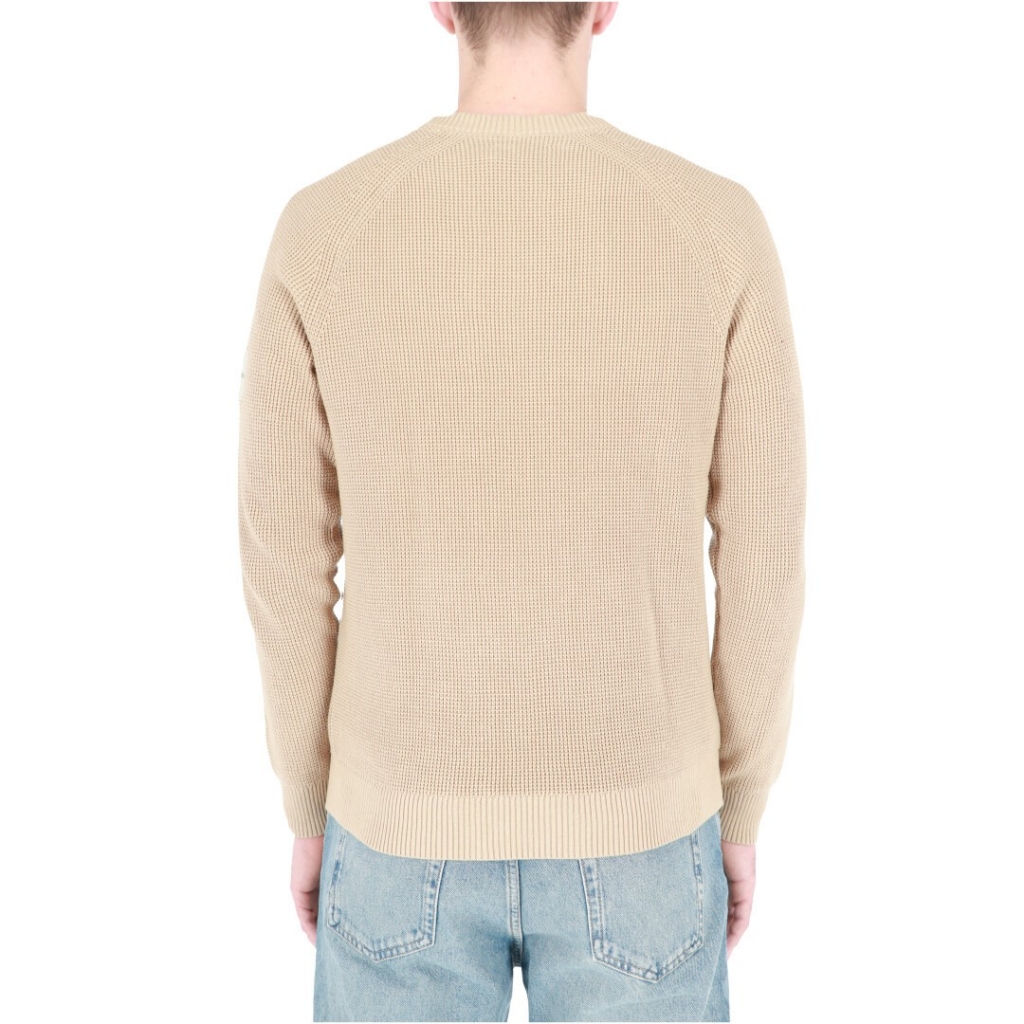 Maglia Calvin Klein Jeans Uomo Badge Easy Sweater PF2 TRAVERTINE