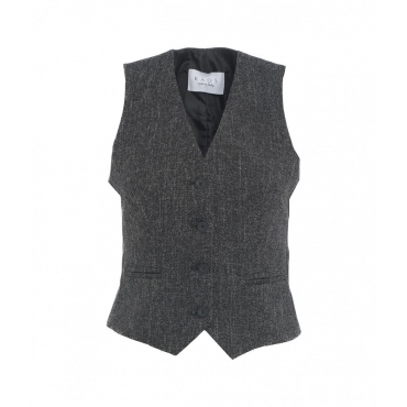 Gilet monopetto nero