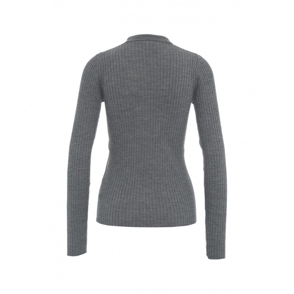 Polo in maglia merino Cardee grigio scuro