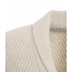 Cardigan con collo a scialle beige