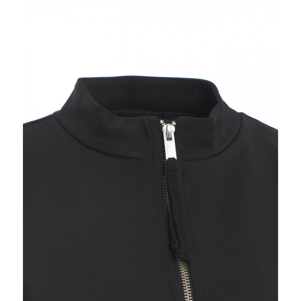 Giacca cropped in stretch nero