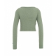 Cardigan cropped morbido verde