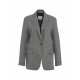 Blazer in misto lana grigio