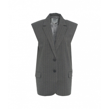 Gilet oversize Hollanda grigio