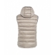 Gilet in piuma trapuntato grigio chiaro