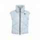 Gilet lucido in eco piuma azzurro