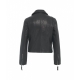 Lederjacke Folie Schwarz