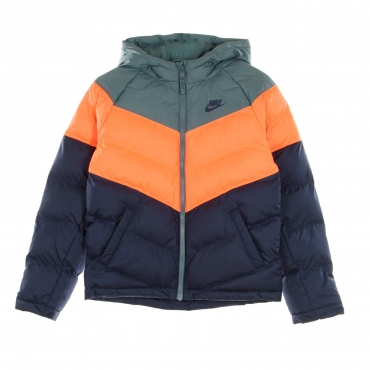 piumino ragazzo sportswear synthetic fill jacket OZONE BLUE/HYPER CRIMSON/MIDNIGHT NAVY