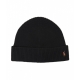 Cappello in maglia con logo nero