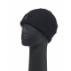 Cappello in maglia con logo nero