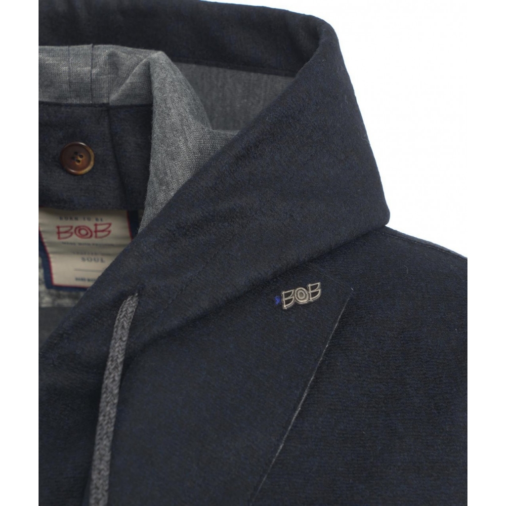 Giacca blazer con cappuccio Lewis blu scuro