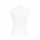 Top in maglia con dettaglio a trecce bianco