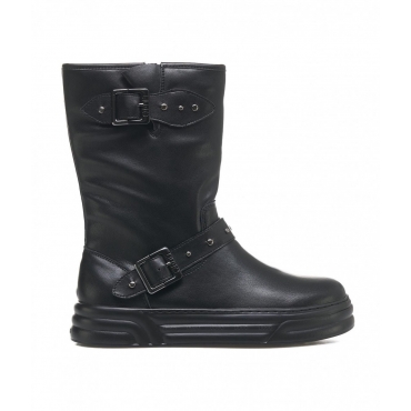 Stivali biker in pelle Cleo 34 nero