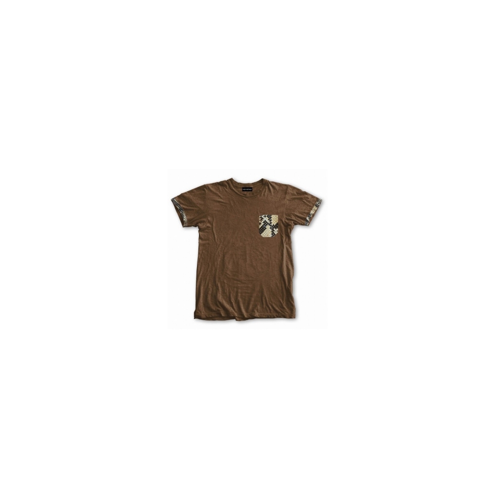 maglietta uomo heaven 45 t-shirt pocket snakeskin brown/snake unico