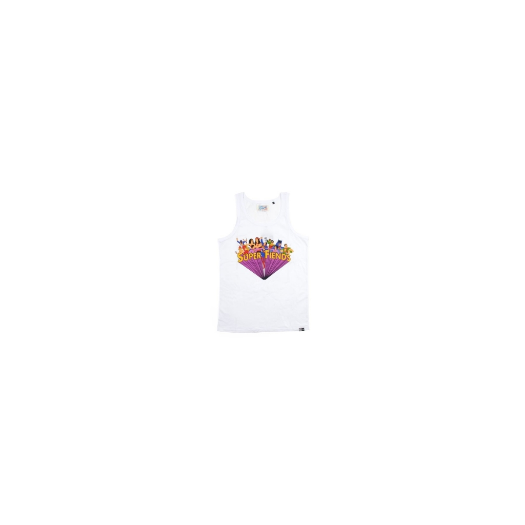 canotta uomo upper playground tank top super friends white unico