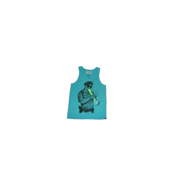 canotta uomo upper playground tank top smoke patrol turqouise unico