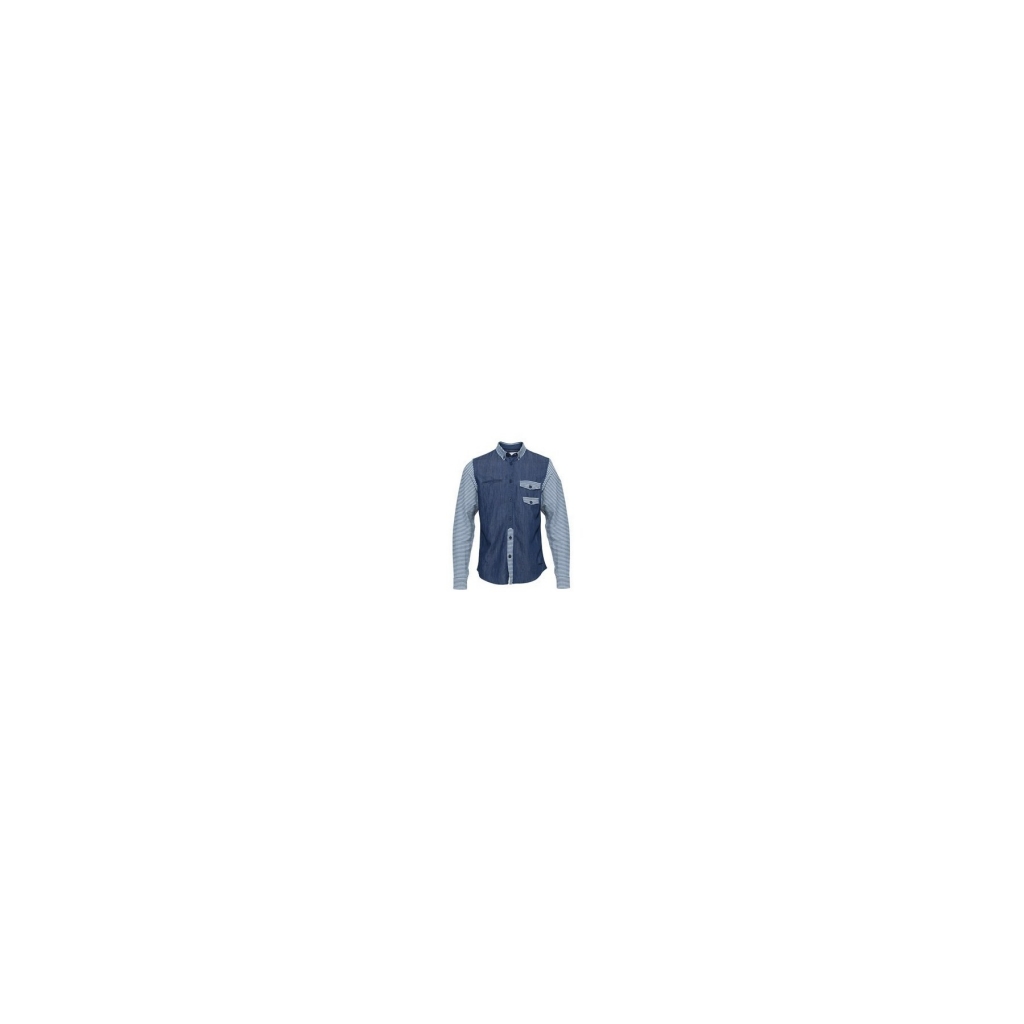 camicia manica lunga uomo humor shirt l/s roar dress blues unico