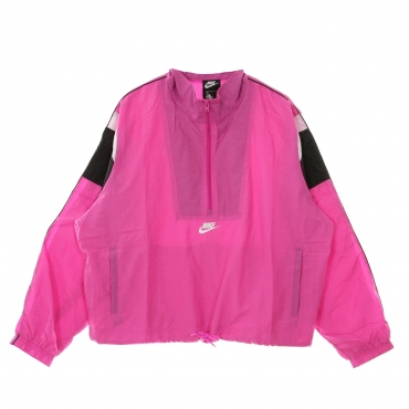 giacca a vento corta donna sportswear heritage jacket FIRE PINK/BLACK/WHITE/WHITE