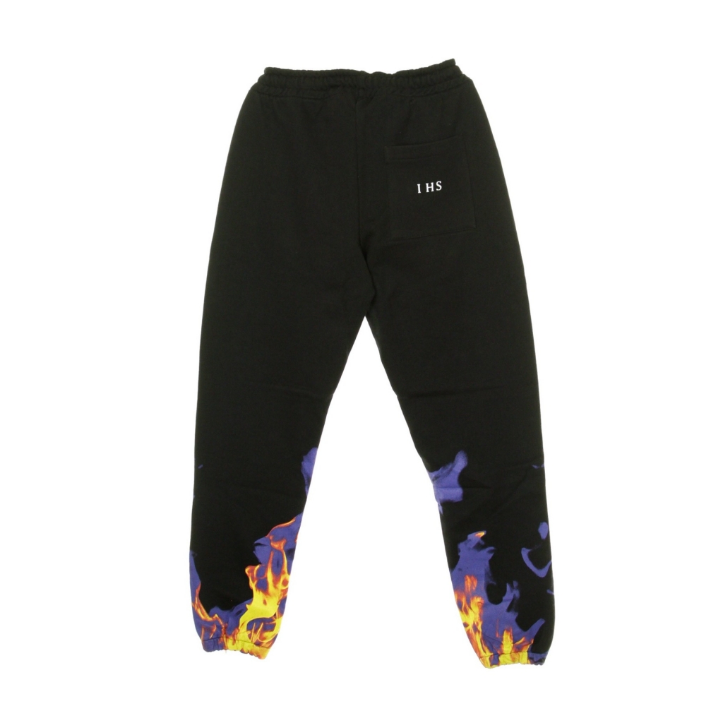 pantalone tuta leggero uomo multi flames BLACK