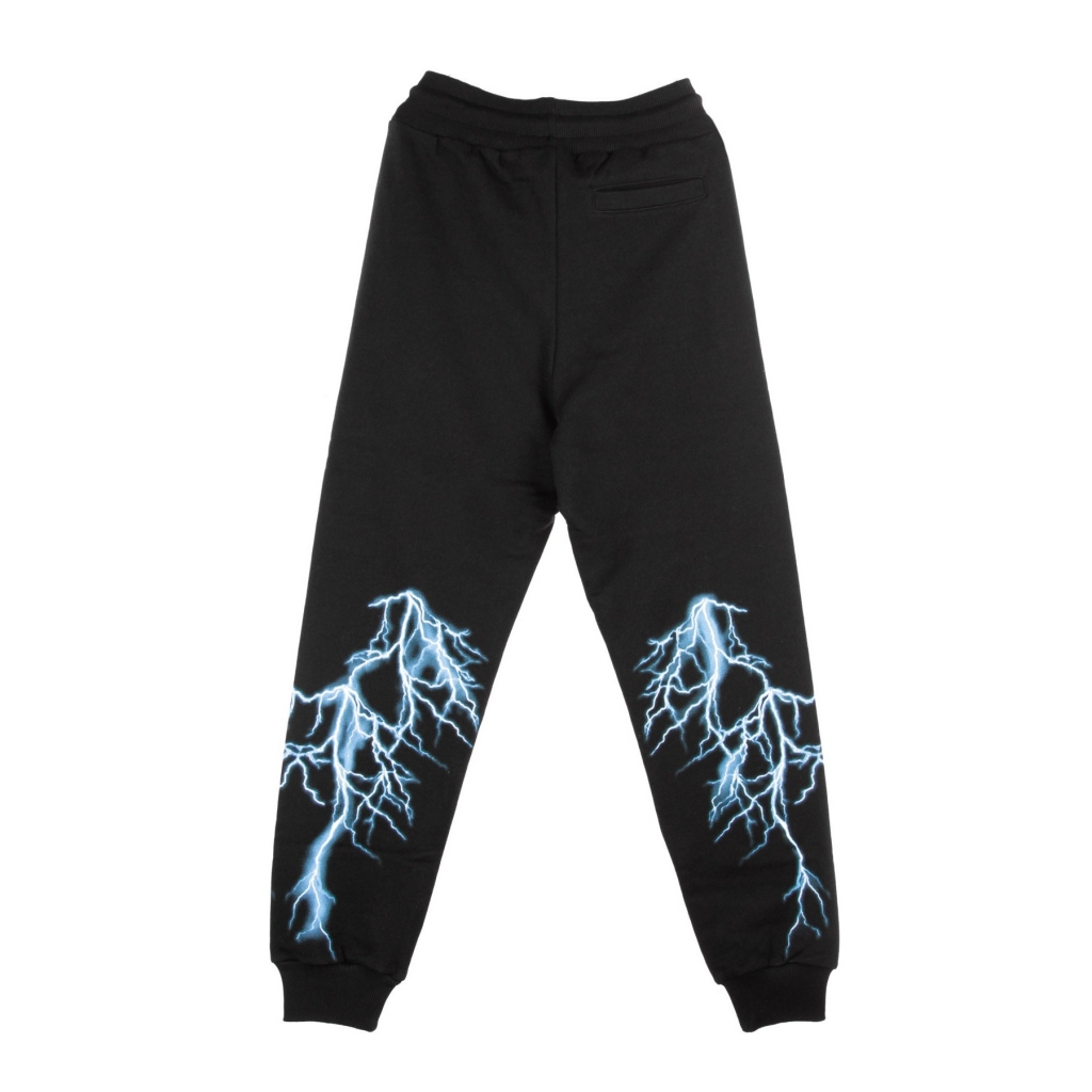 pantalone tuta leggero uomo light blue lightning pants BLACK/LIGHT BLUE