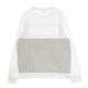 felpa leggera girocollo uomo latan crew sweat BRIGHT WHITE/LIGHT GREY MELANGE BROS