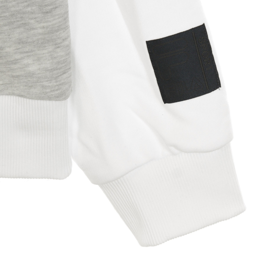 felpa leggera girocollo uomo latan crew sweat BRIGHT WHITE/LIGHT GREY MELANGE BROS