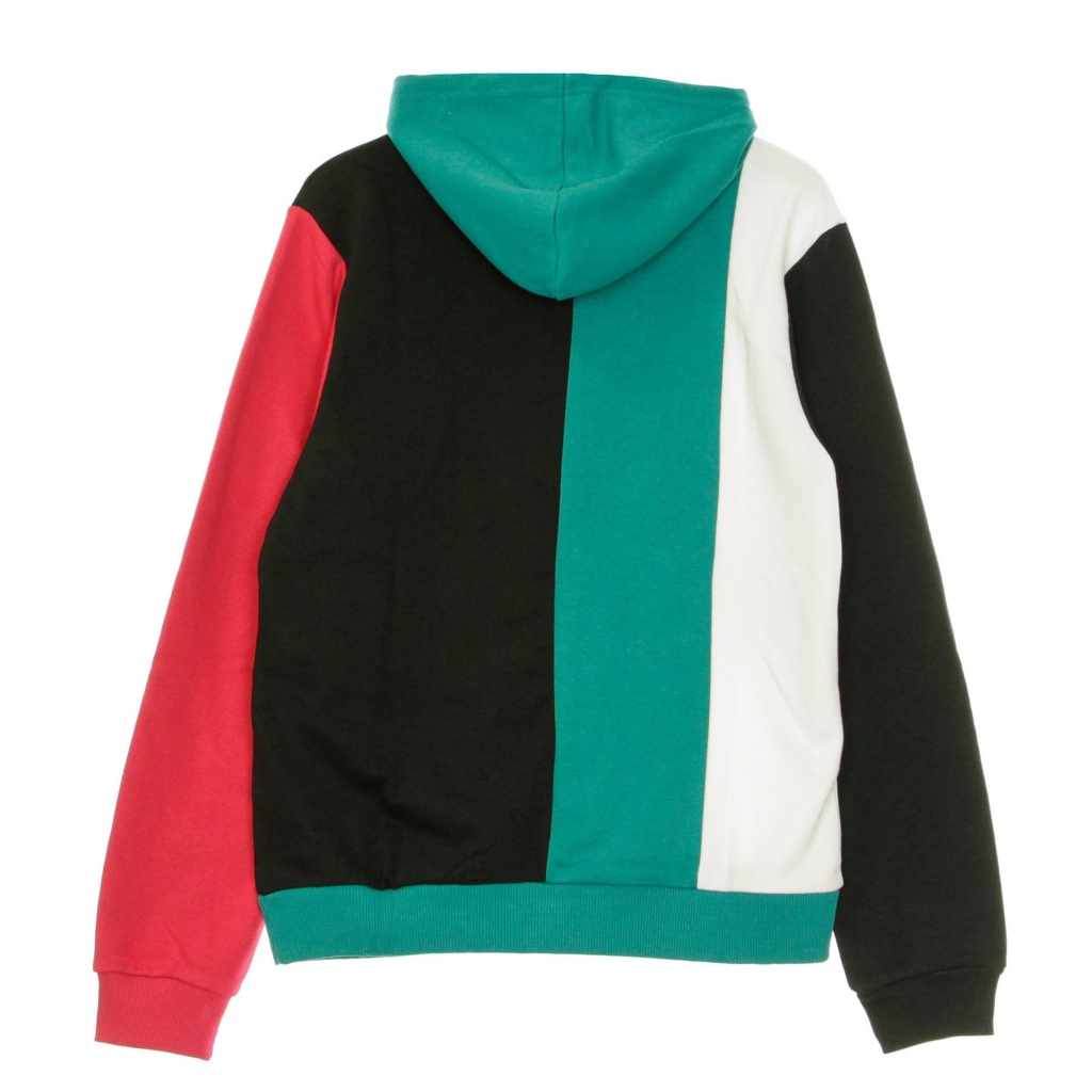 felpa leggera cappuccio uomo bairn blocked hoody BLACK/TEAL GREEN/BRIGHT WHITE/CERISE