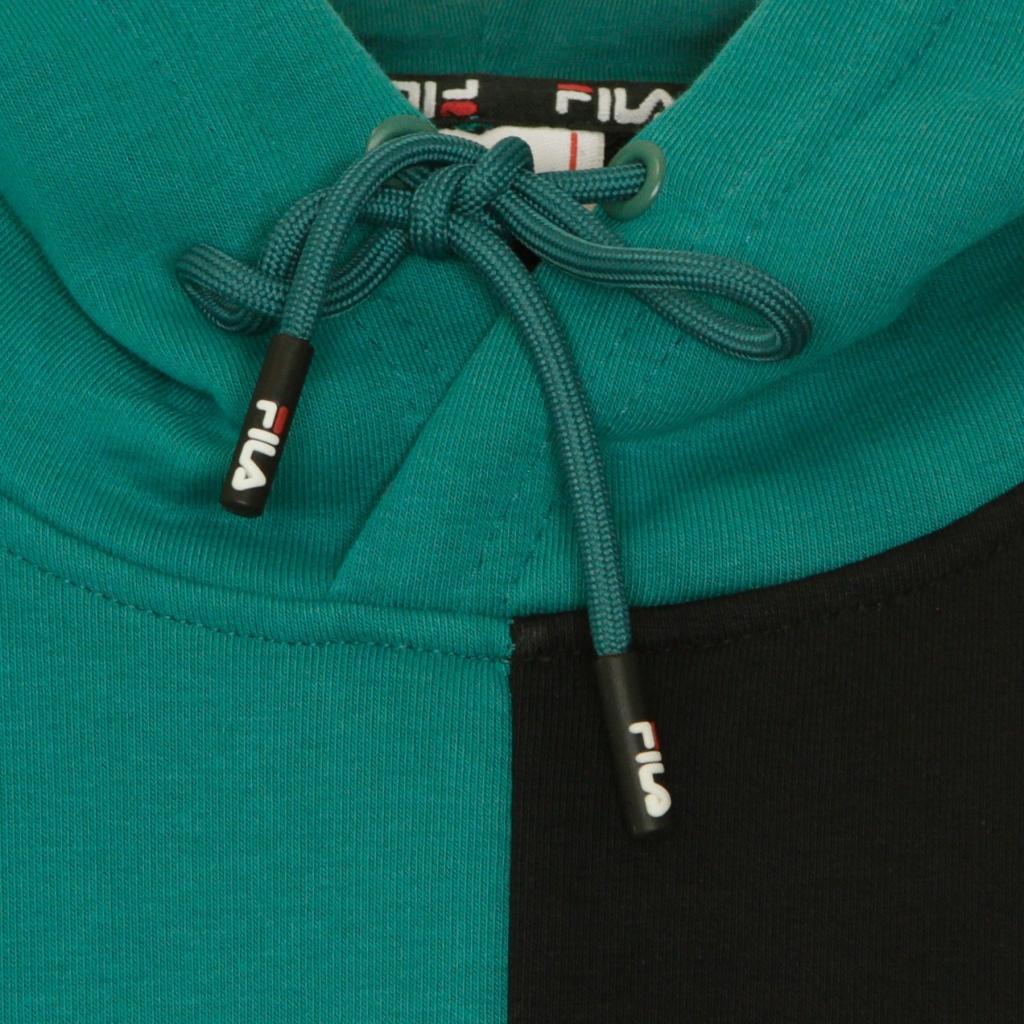 felpa leggera cappuccio uomo bairn blocked hoody BLACK/TEAL GREEN/BRIGHT WHITE/CERISE