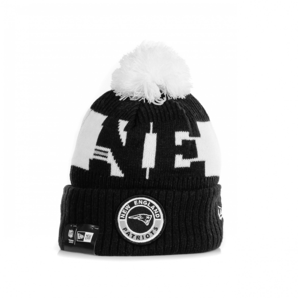 cappello pom pom uomo nfl 20 sport knit neepat BLACK/WHITE