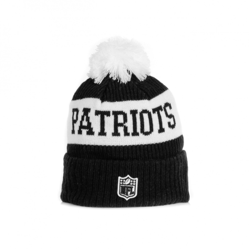 cappello pom pom uomo nfl 20 sport knit neepat BLACK/WHITE