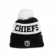 cappello pom pom uomo nfl 20 sport knit kanchi BLACK/WHITE