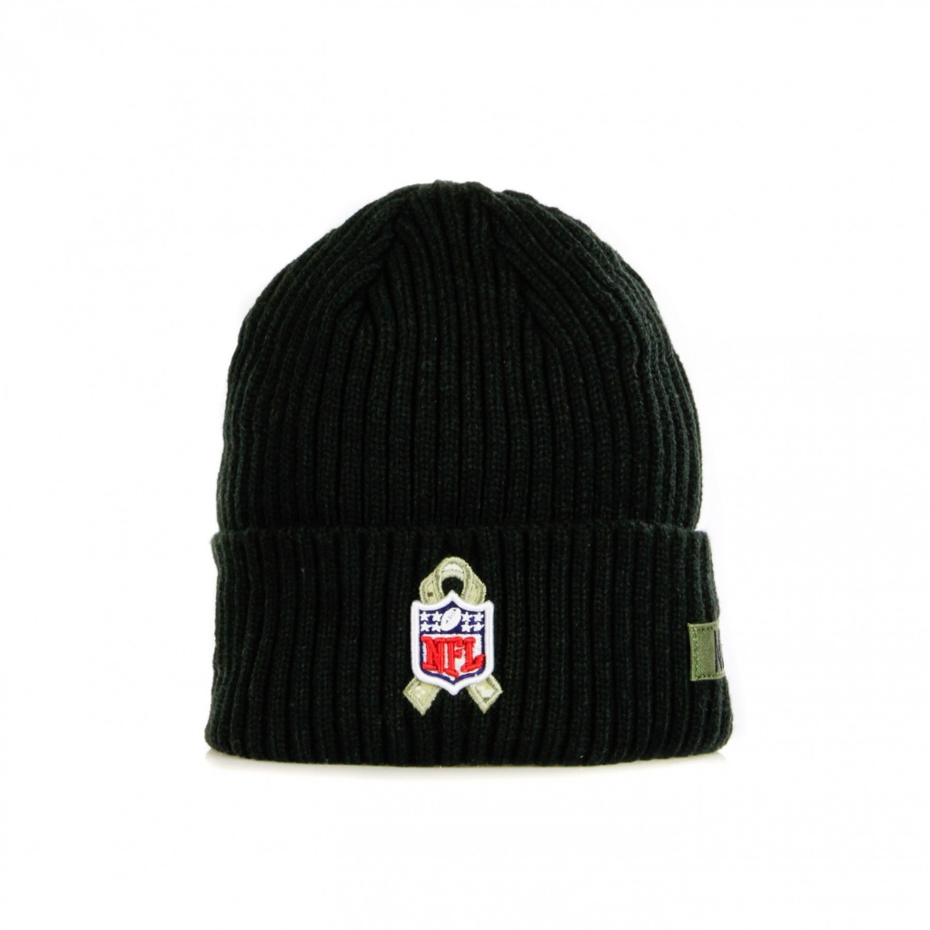 cappello uomo nfl 20 salute to service knit neepat BLACK/ARMY GREEN