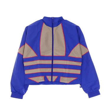 giacca tuta donna big trefoil track top ROYAL BLUE/TRACE KHAKI/POWER PINK