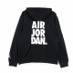 felpa leggera cappuccio uomo jumpman fleece hoodie BLACK/WHITE