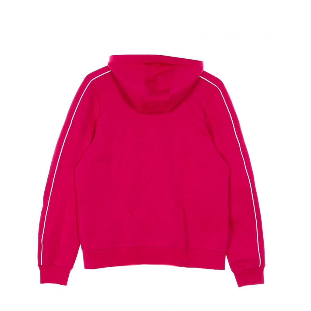 felpa leggera cappuccio zip donna w sportswear millenium essential fleece full-zip hoodie FIREBERRY/WHITE