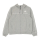 felpa leggera cappuccio zip donna w sportswear millenium essential fleece full-zip hoodie DK GREY HEATHER/WHITE