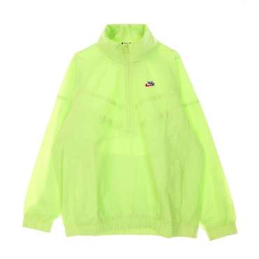 giacca a vento uomo m sportswear heritage windrunner lnd half-zip hooded jacket KEY LIME