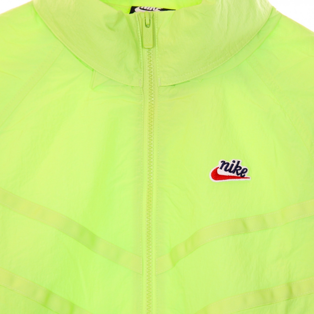 giacca a vento uomo m sportswear heritage windrunner lnd half-zip hooded jacket KEY LIME