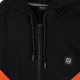 felpa leggera cappuccio zip uomo skin hoodie BLACK