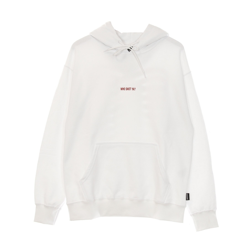 felpa leggera cappuccio uomo ribs biggie hoodie WHITE