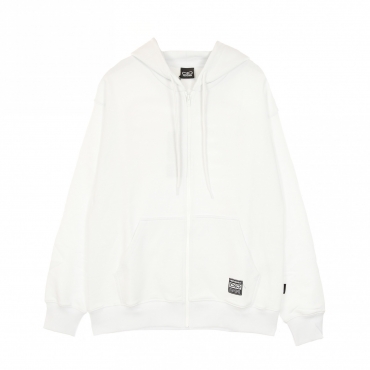 felpa leggera cappuccio zip uomo ribs gradient zip hoodie WHITE