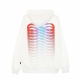 felpa leggera cappuccio zip uomo ribs gradient zip hoodie WHITE