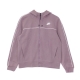 felpa leggera cappuccio zip donna w sportswear millenium essential fleece full-zip hoodie PURPLE SMOKE/WHITE