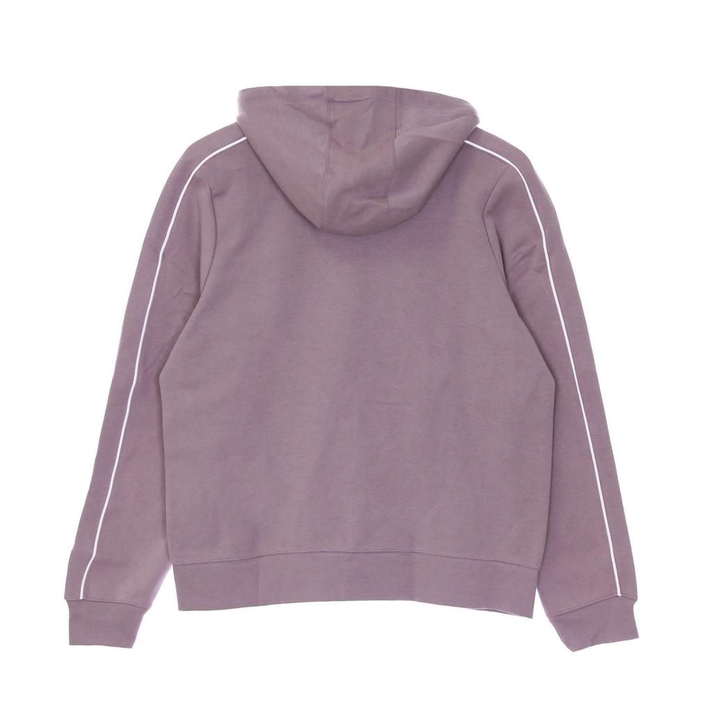 felpa leggera cappuccio zip donna w sportswear millenium essential fleece full-zip hoodie PURPLE SMOKE/WHITE