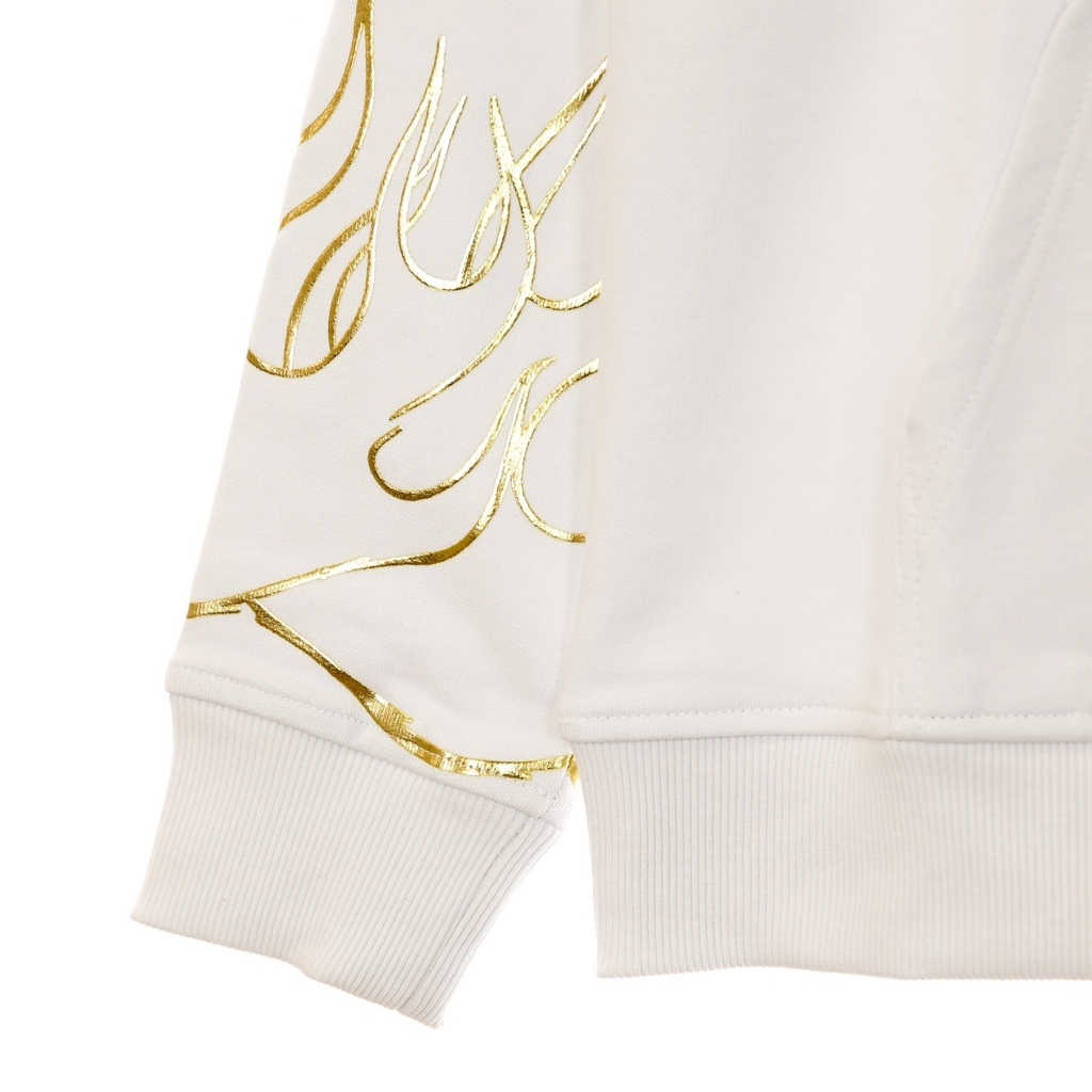 felpa leggera cappuccio uomo 3d print flames angel hoodie WHITE